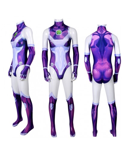 Teen Titans Starfire RPG Clothing Superhero Zentai Catsuit Halloween Clothing Spandex Lycra Zentai Bodysuit Jumpsuit Women