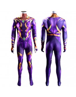 Super Hero Titans Attack Starfire Clothing RPG Spandex Zentai Jumpsuit Bodysuit Disfraces De Halloween Clothing for Female/kid